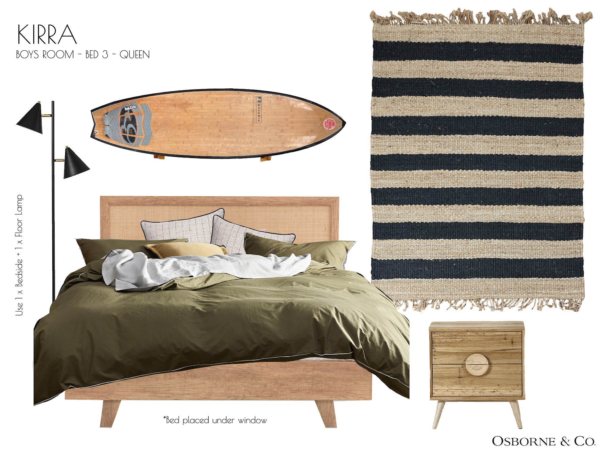 Kirra Bedroom 3 - Olive